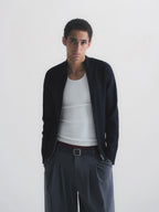 Thread | Ribbed Fitted Zip-Up Knit Cardigan