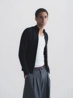 Thread | Ribbed Fitted Zip-Up Knit Cardigan