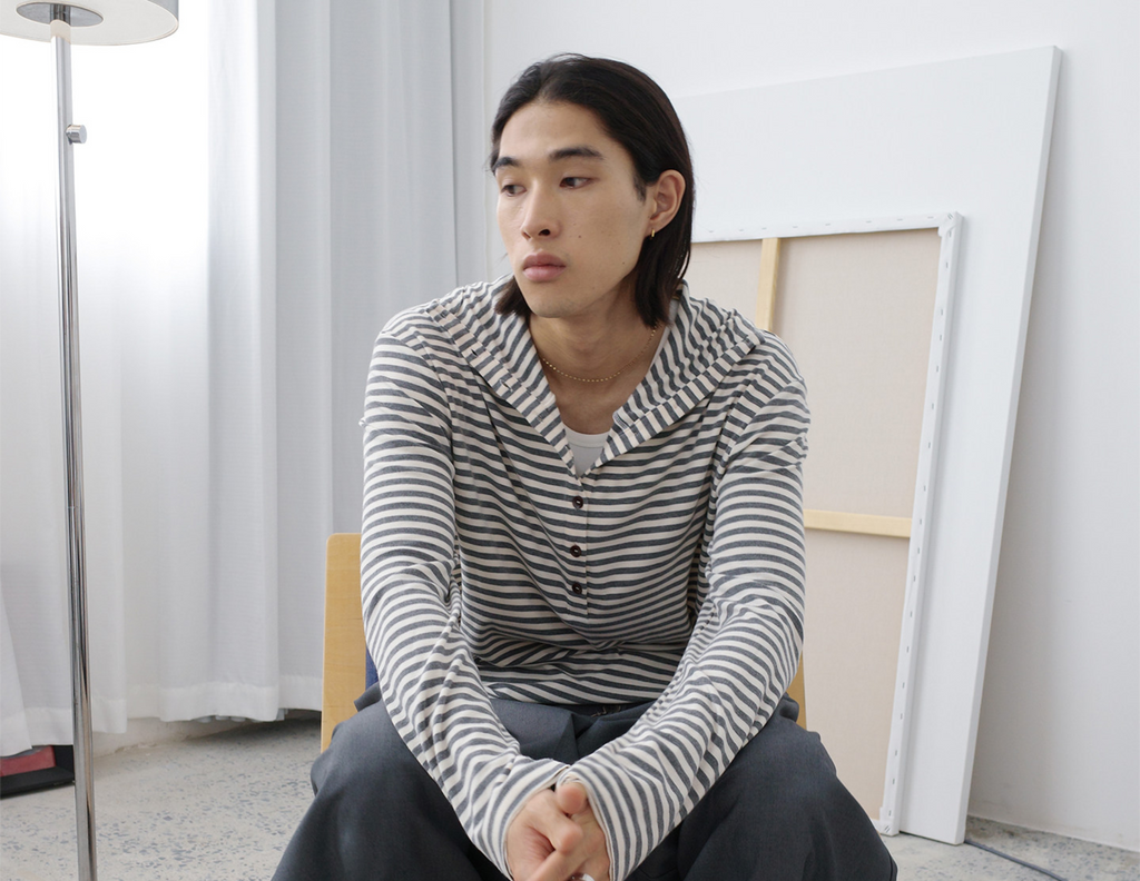 Thread | Stripe Henley Hoodie
