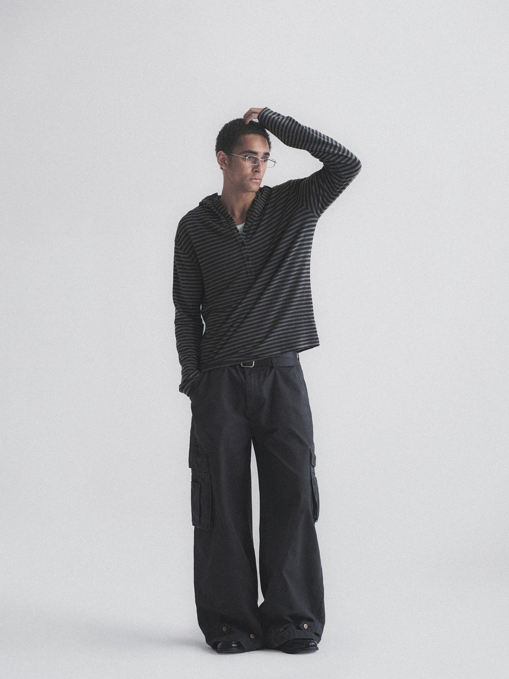 Thread | Stripe Henley Hoodie