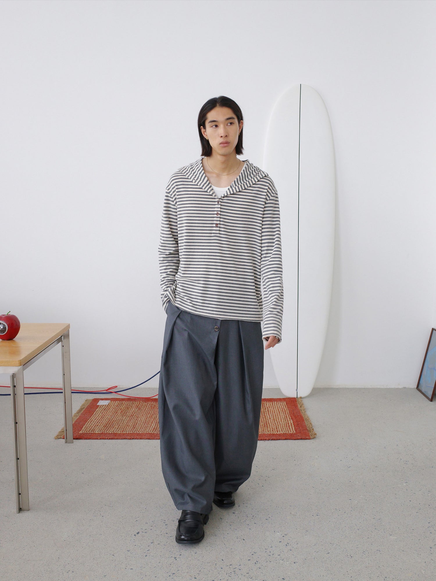 Thread | Stripe Henley Hoodie