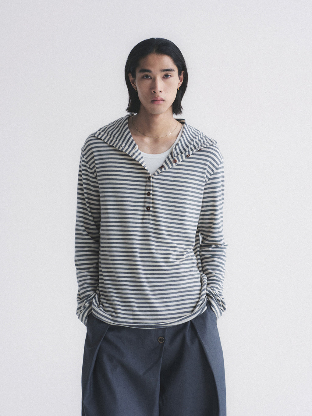 Thread | Stripe Henley Hoodie
