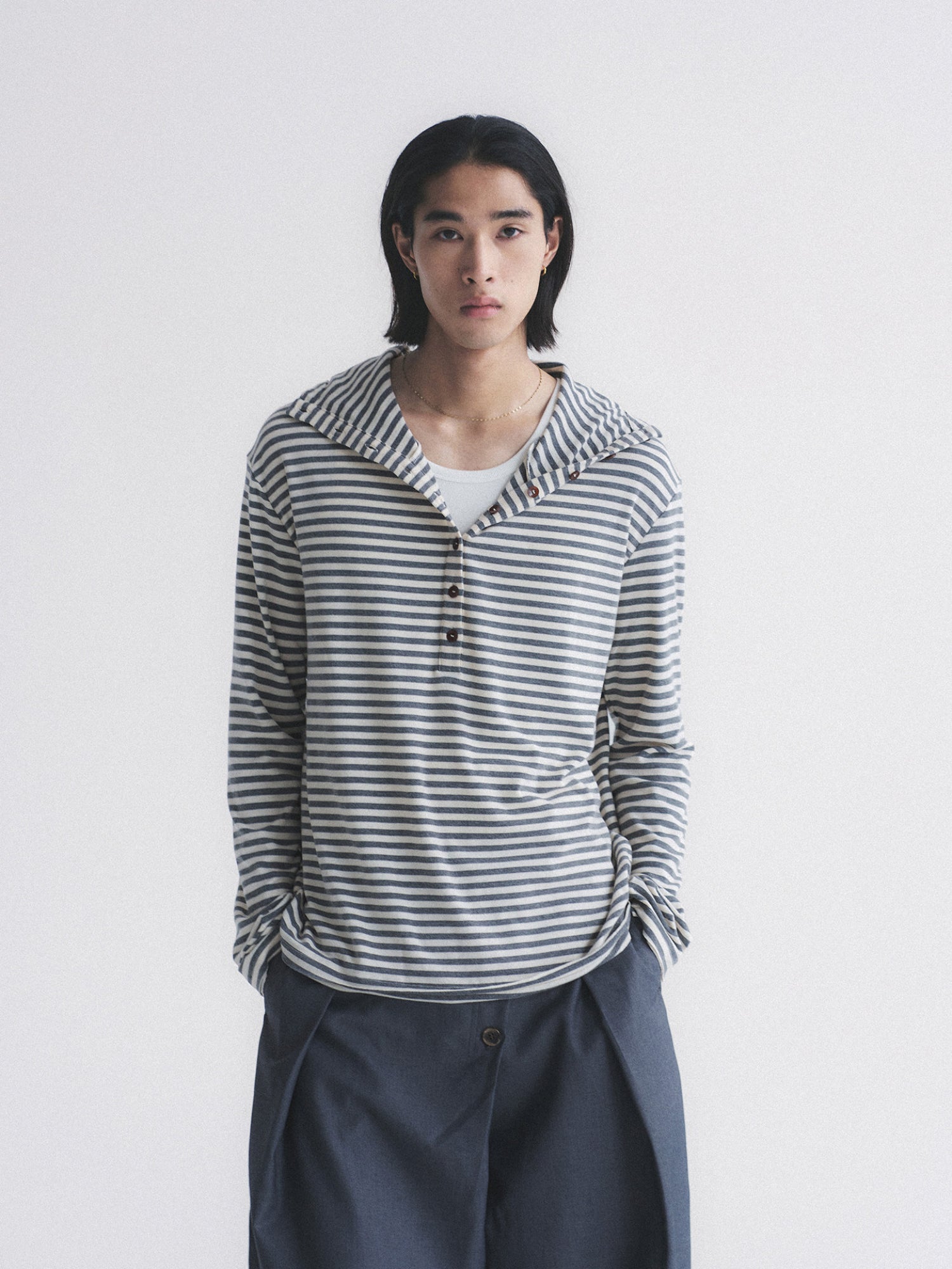 Thread | Stripe Henley Hoodie