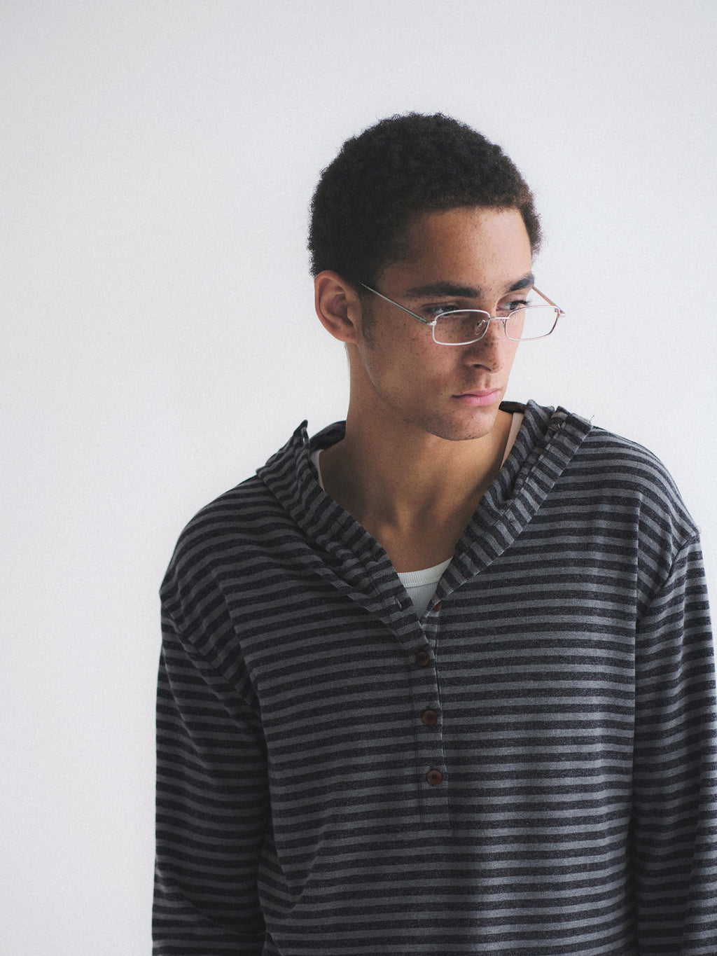 Thread | Stripe Henley Hoodie