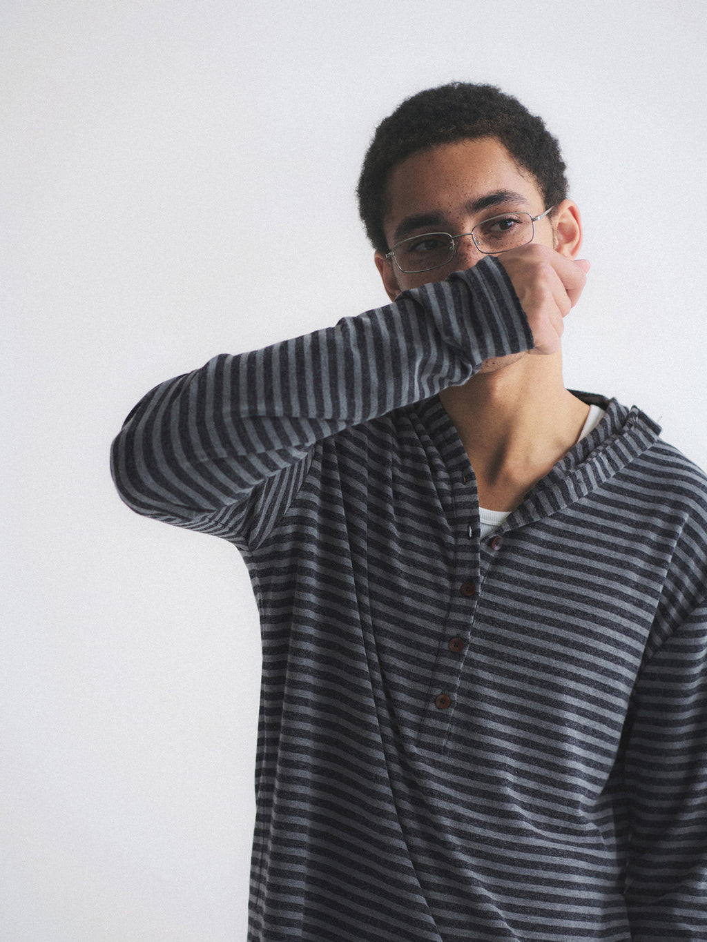 Thread | Stripe Henley Hoodie