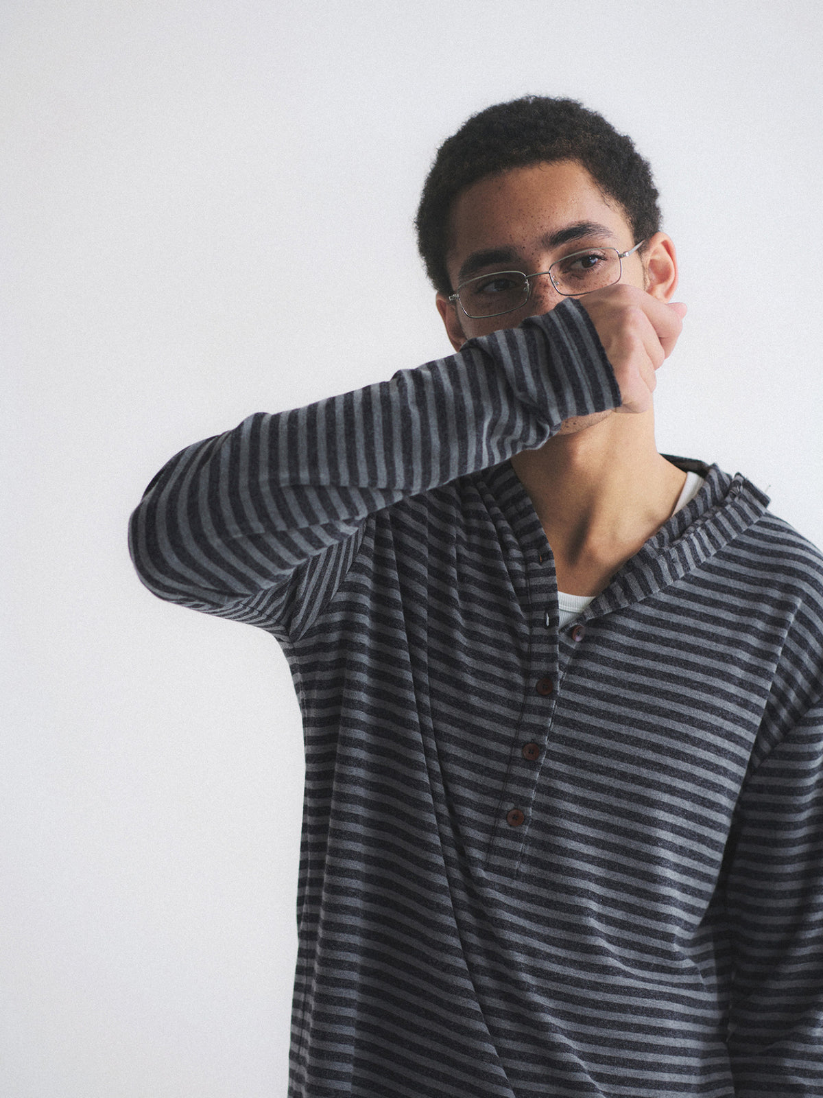 Thread | Stripe Henley Hoodie