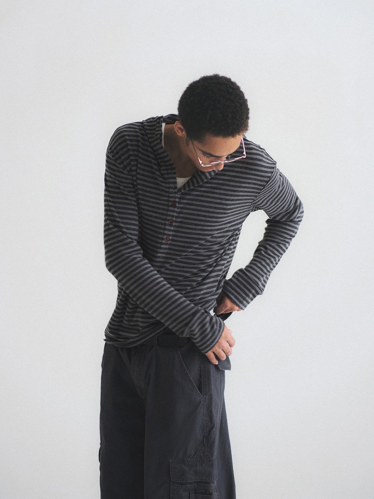 Thread | Stripe Henley Hoodie