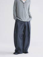 Thread | Asymmetric Pleat Wide-Leg Trousers
