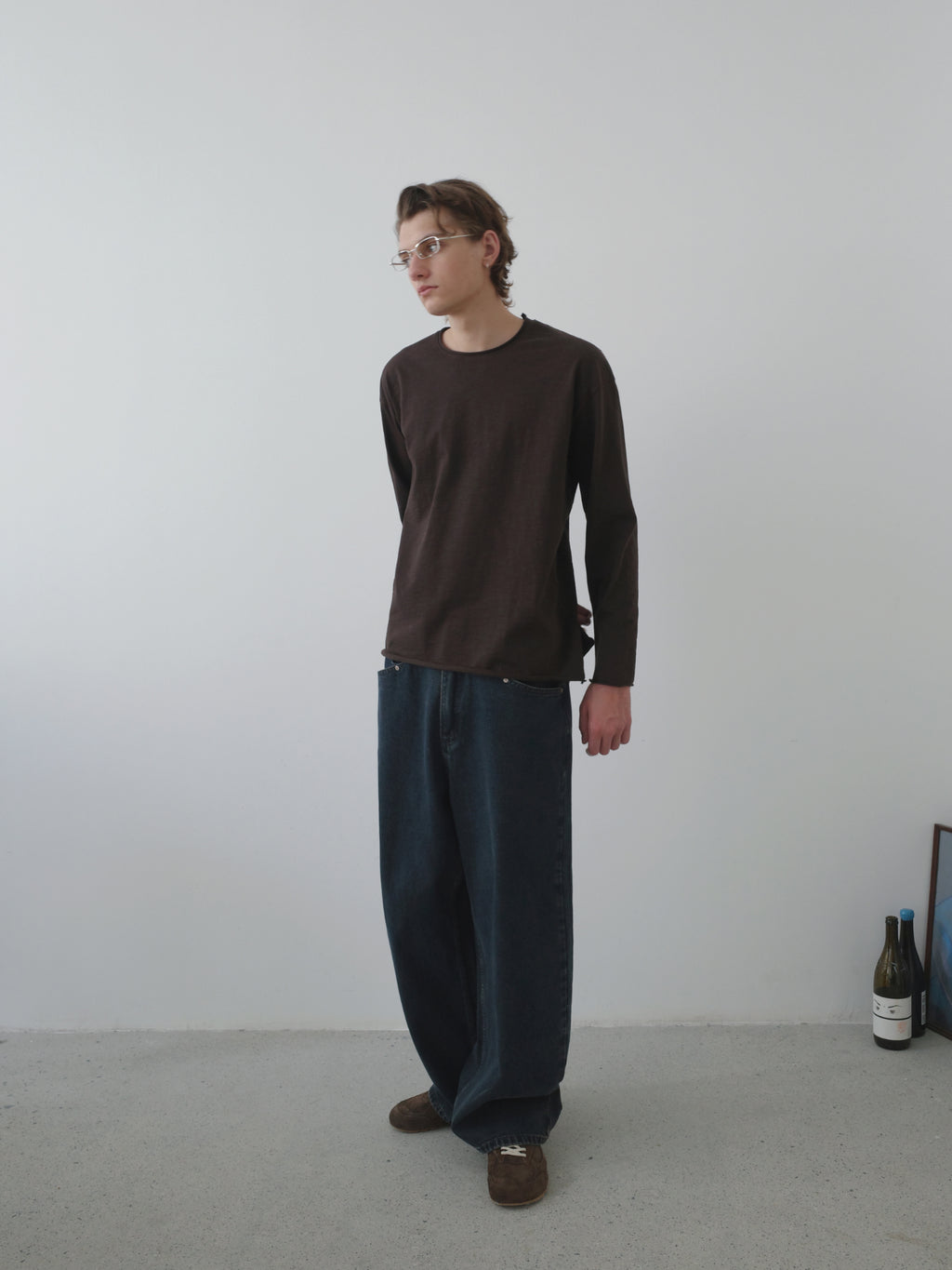 Roll-Hem Drop Shoulder L/S Tee