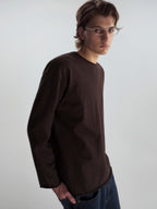 Roll-Hem Drop Shoulder L/S Tee
