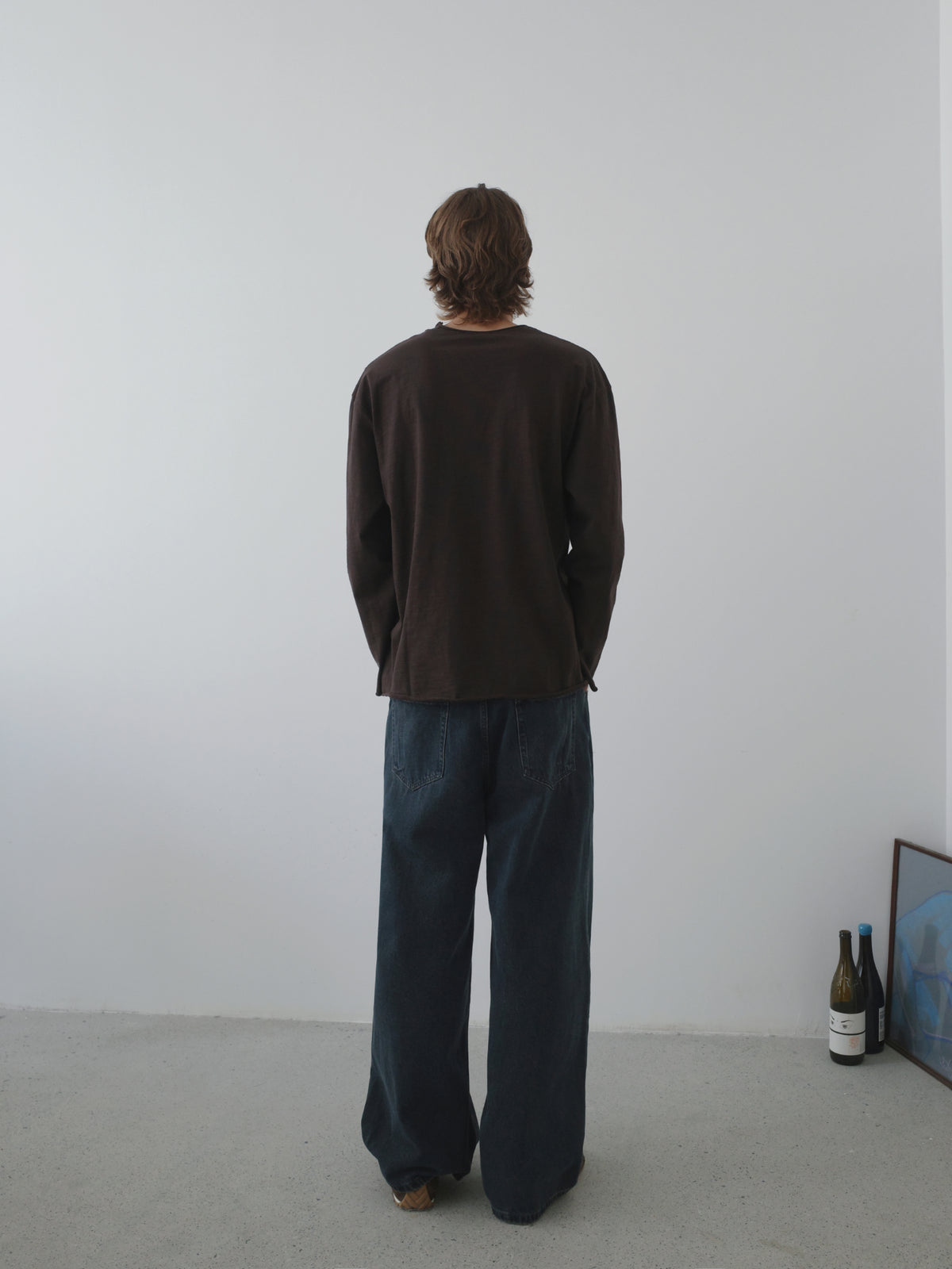 Roll-Hem Drop Shoulder L/S Tee