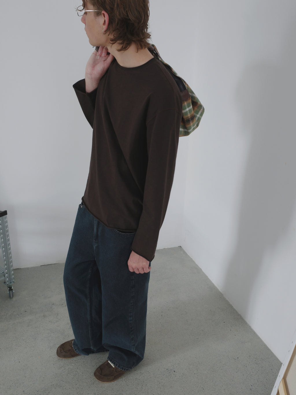 Roll-Hem Drop Shoulder L/S Tee