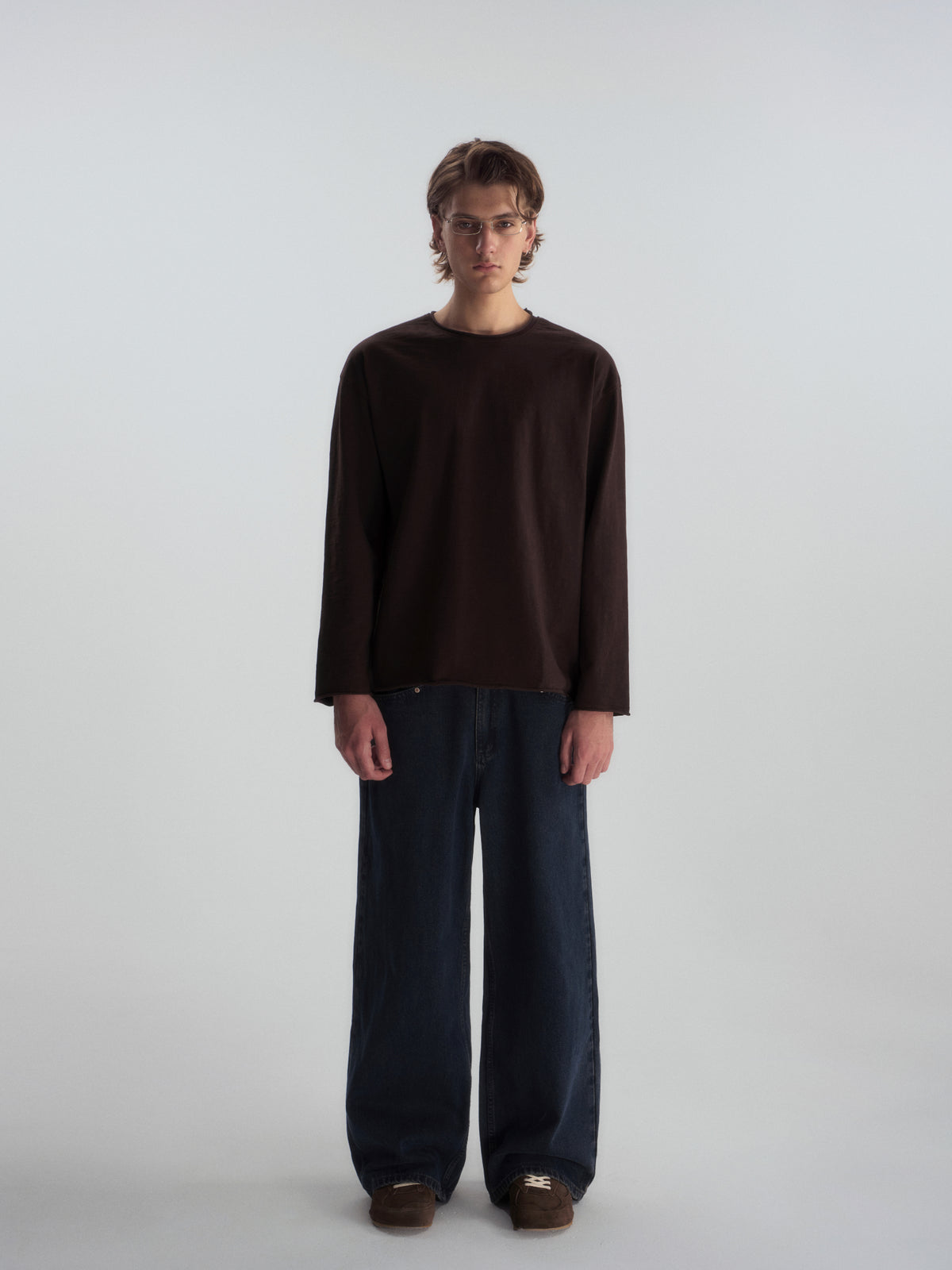 Roll-Hem Drop Shoulder L/S Tee