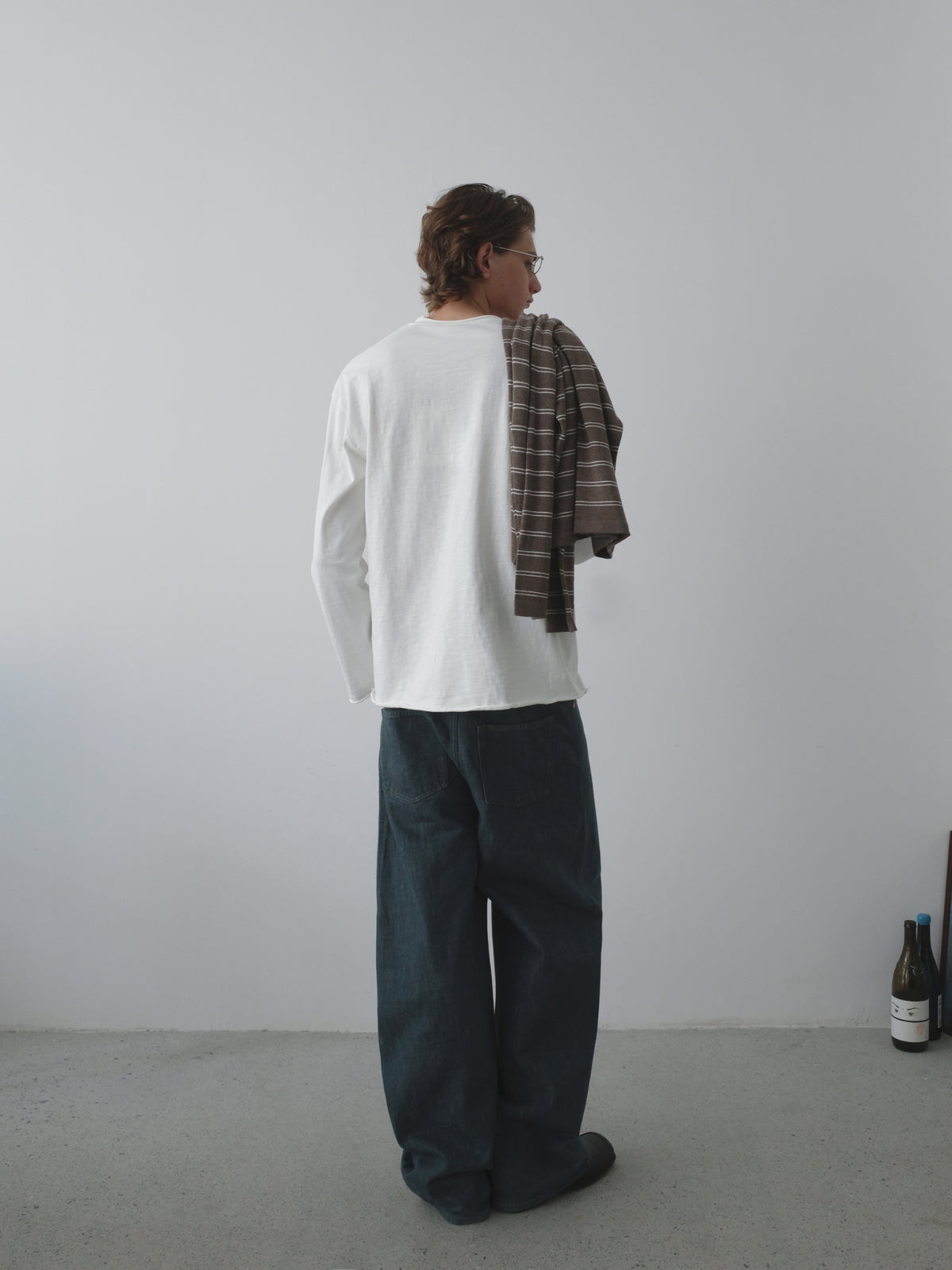 Roll-Hem Drop Shoulder L/S Tee