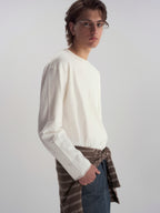 Roll-Hem Drop Shoulder L/S Tee