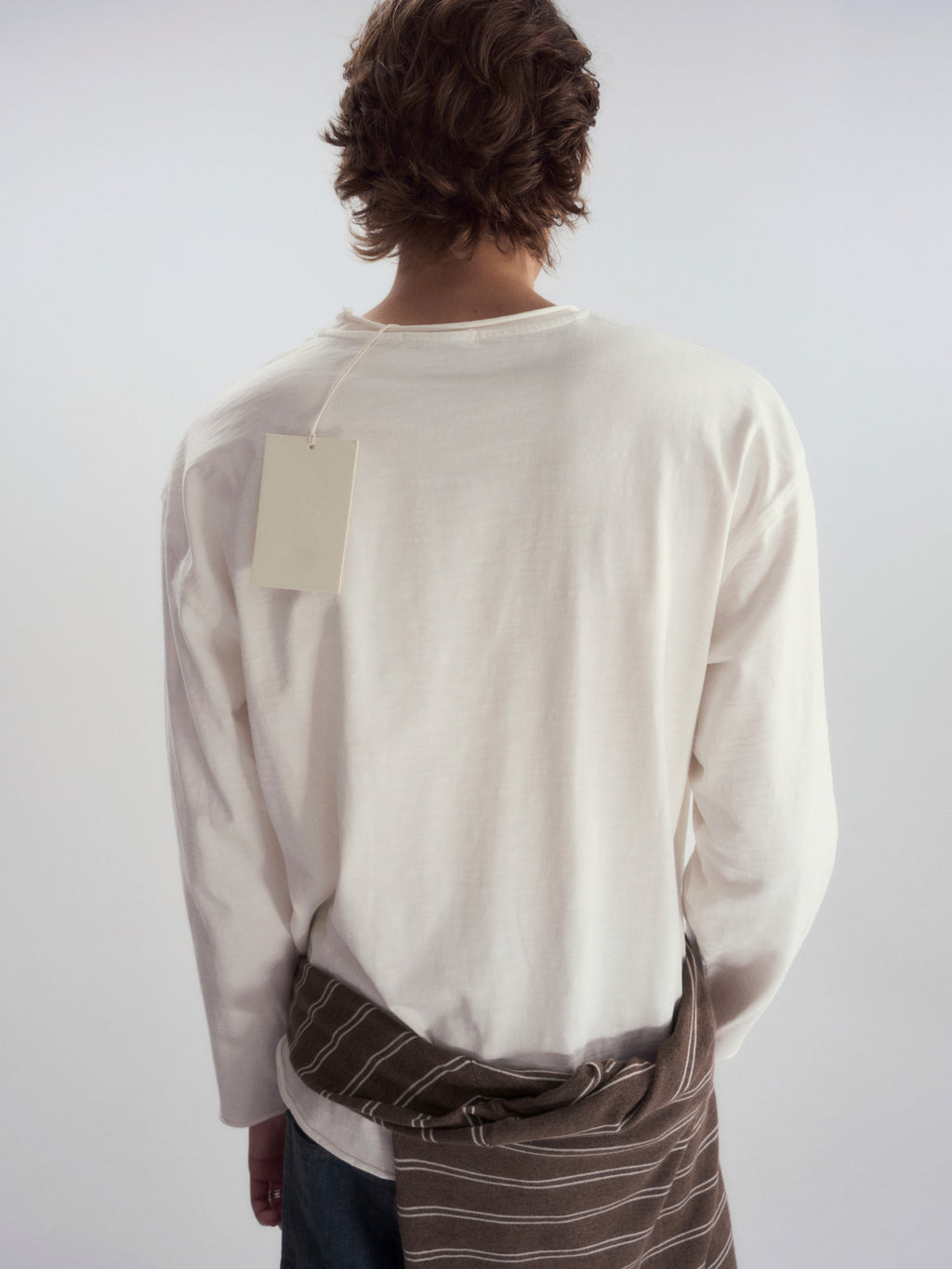 Roll-Hem Drop Shoulder L/S Tee