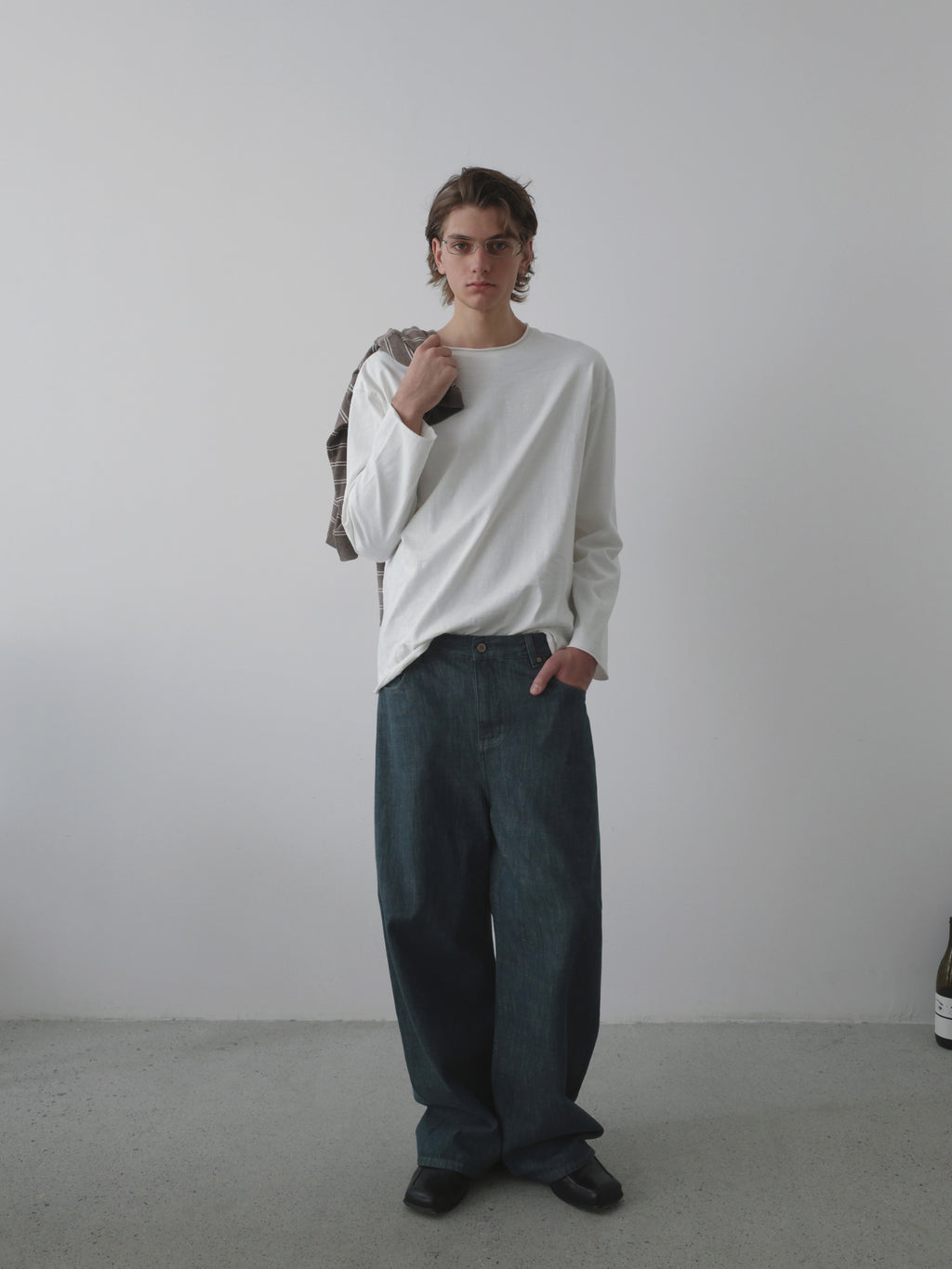 Roll-Hem Drop Shoulder L/S Tee