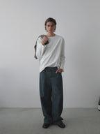 Roll-Hem Drop Shoulder L/S Tee