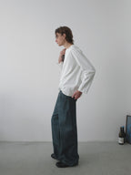 Roll-Hem Drop Shoulder L/S Tee