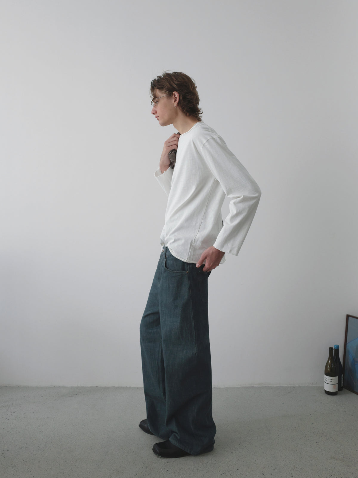Roll-Hem Drop Shoulder L/S Tee