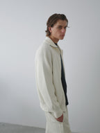 Ribbed Turtleneck Knit Cardigan