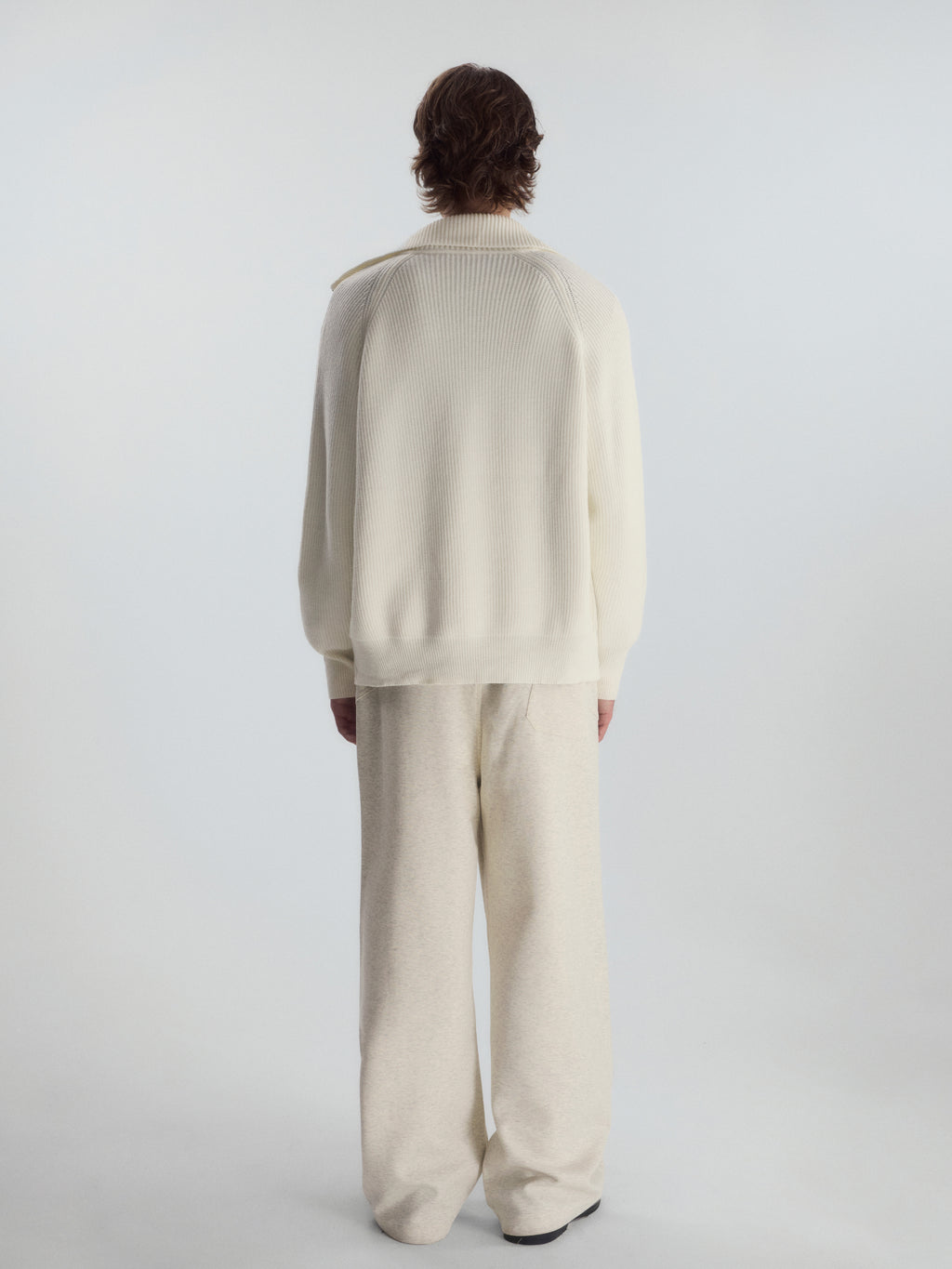 Curved Leg Relaxed Sweatpants