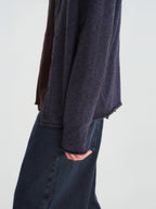 Relaxed Crew Neck Knit Cardigan