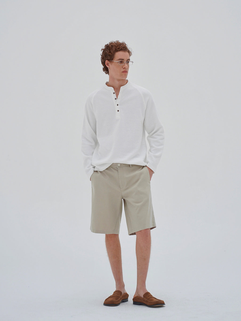 Thread | Waffle Henley Long Sleeve Tee