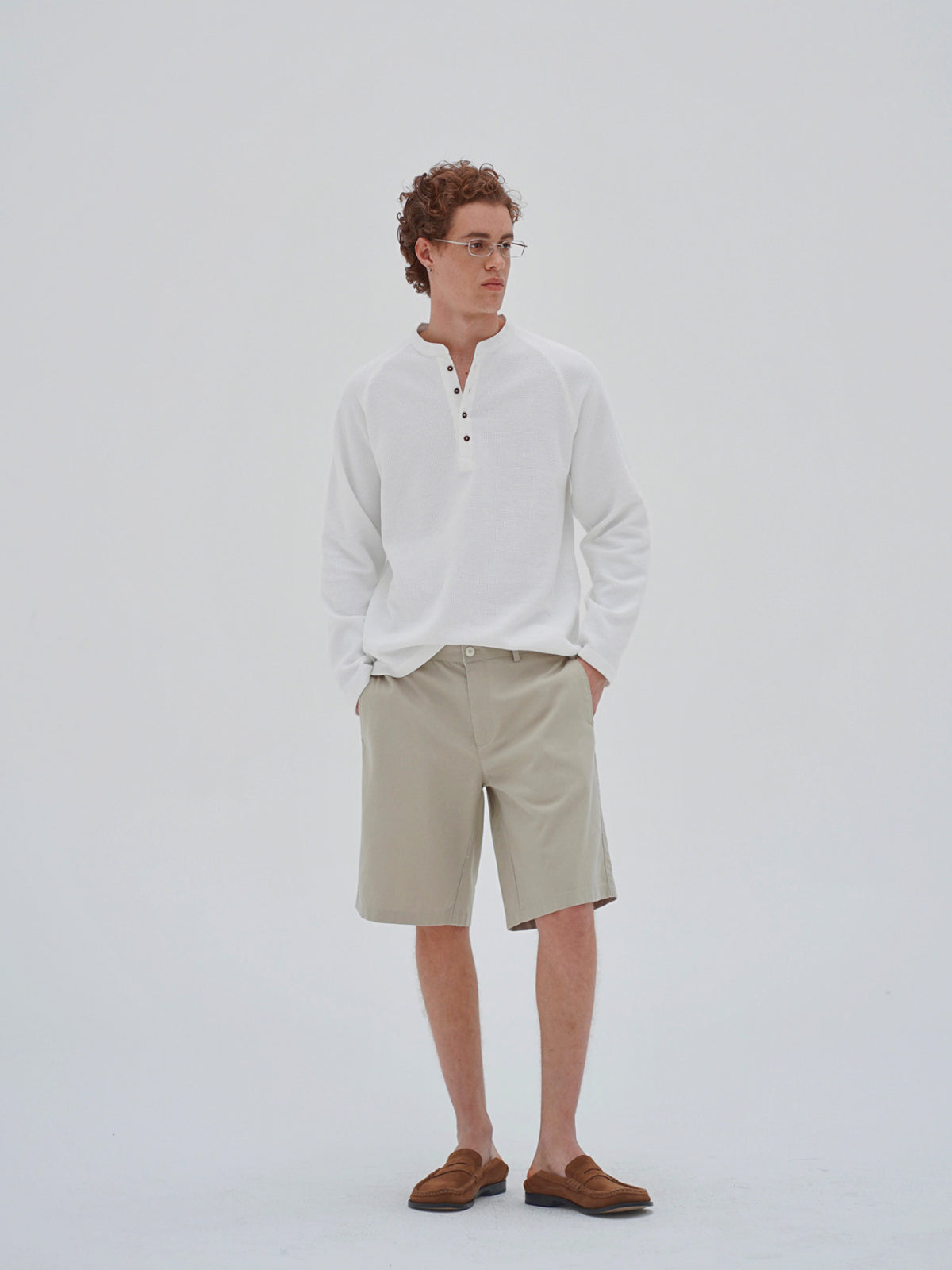 Thread | Waffle Henley Long Sleeve Tee