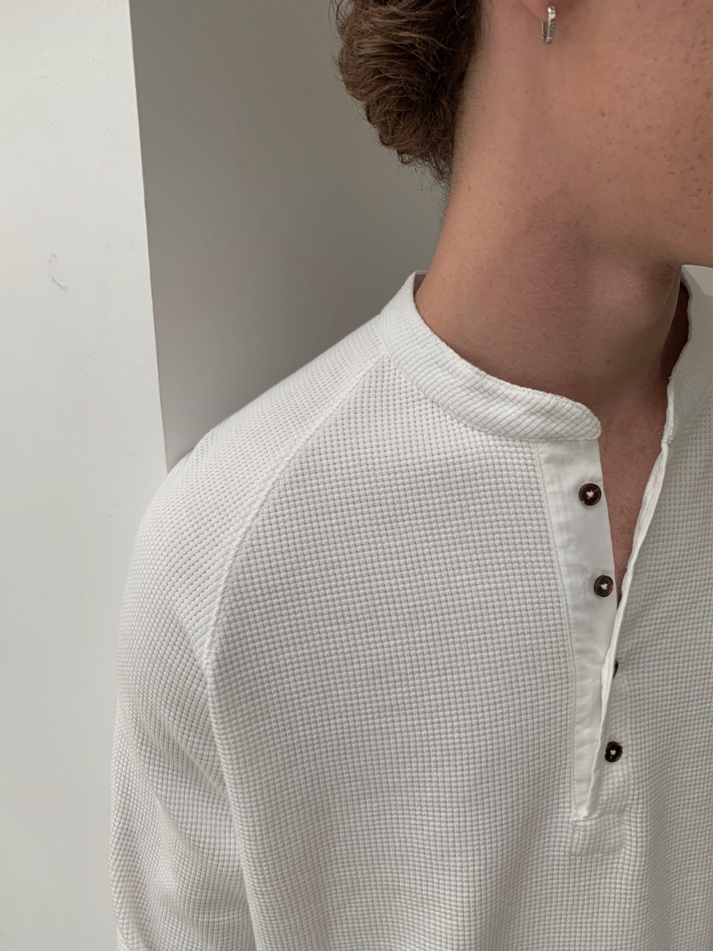 Thread | Waffle Henley Long Sleeve Tee