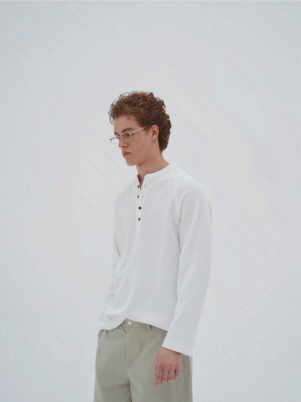 Thread | Waffle Henley Long Sleeve Tee