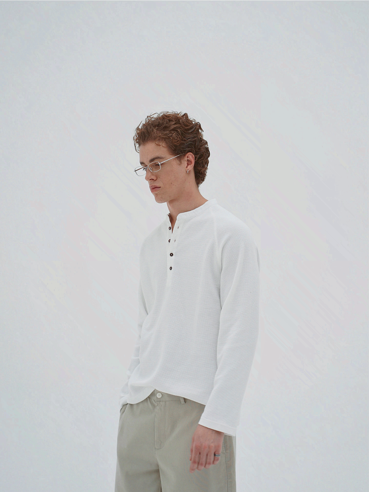 Thread | Waffle Henley Long Sleeve Tee