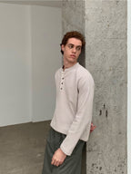 Thread | Waffle Henley Long Sleeve Tee