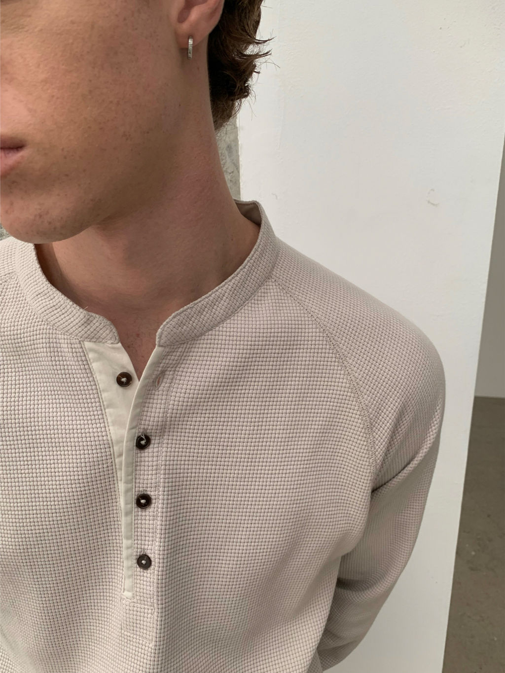Thread | Waffle Henley Long Sleeve Tee
