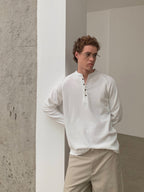 Thread | Waffle Henley Long Sleeve Tee