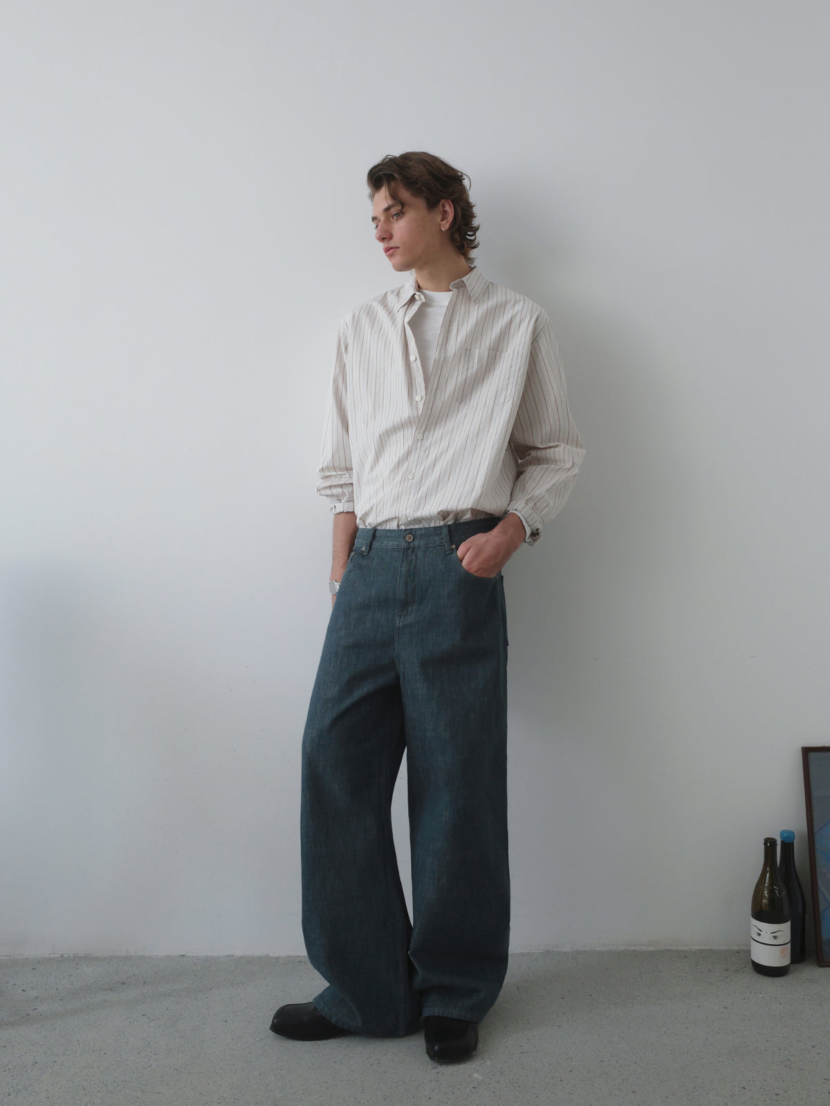 Pinstripe Relaxed Pocket L/S Shirt