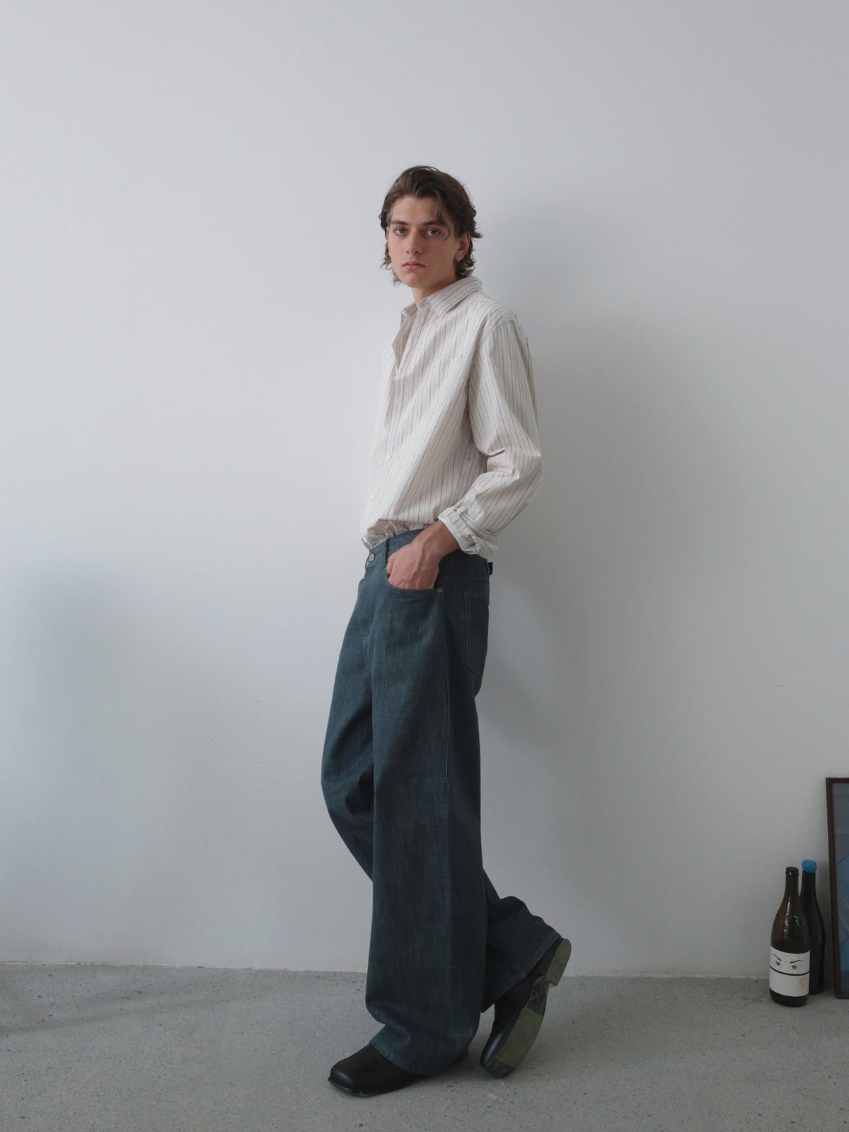 Pinstripe Relaxed Pocket L/S Shirt