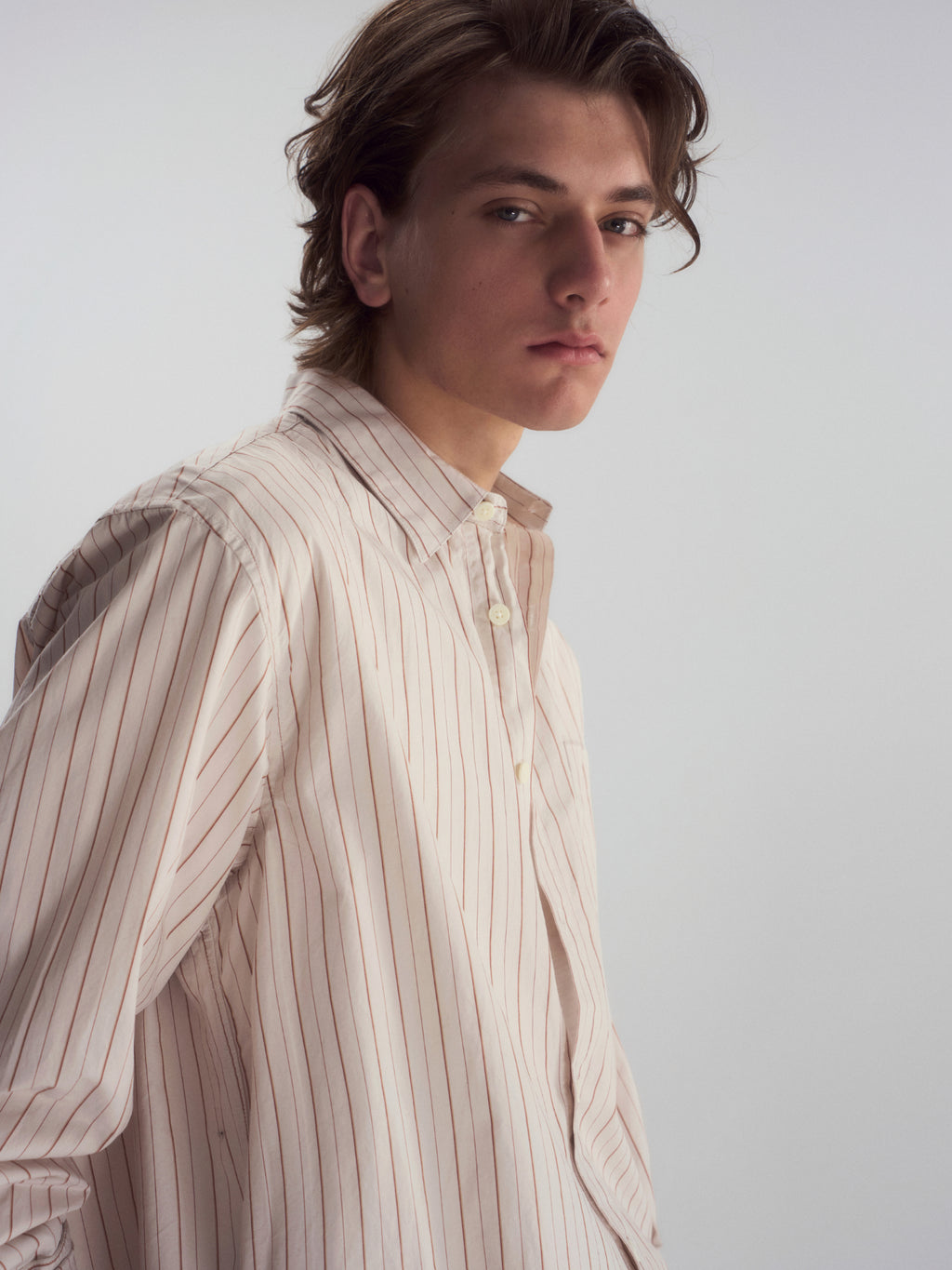 Pinstripe Relaxed Pocket L/S Shirt