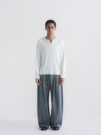 Double Pleated Wide Leg Sweatpants
