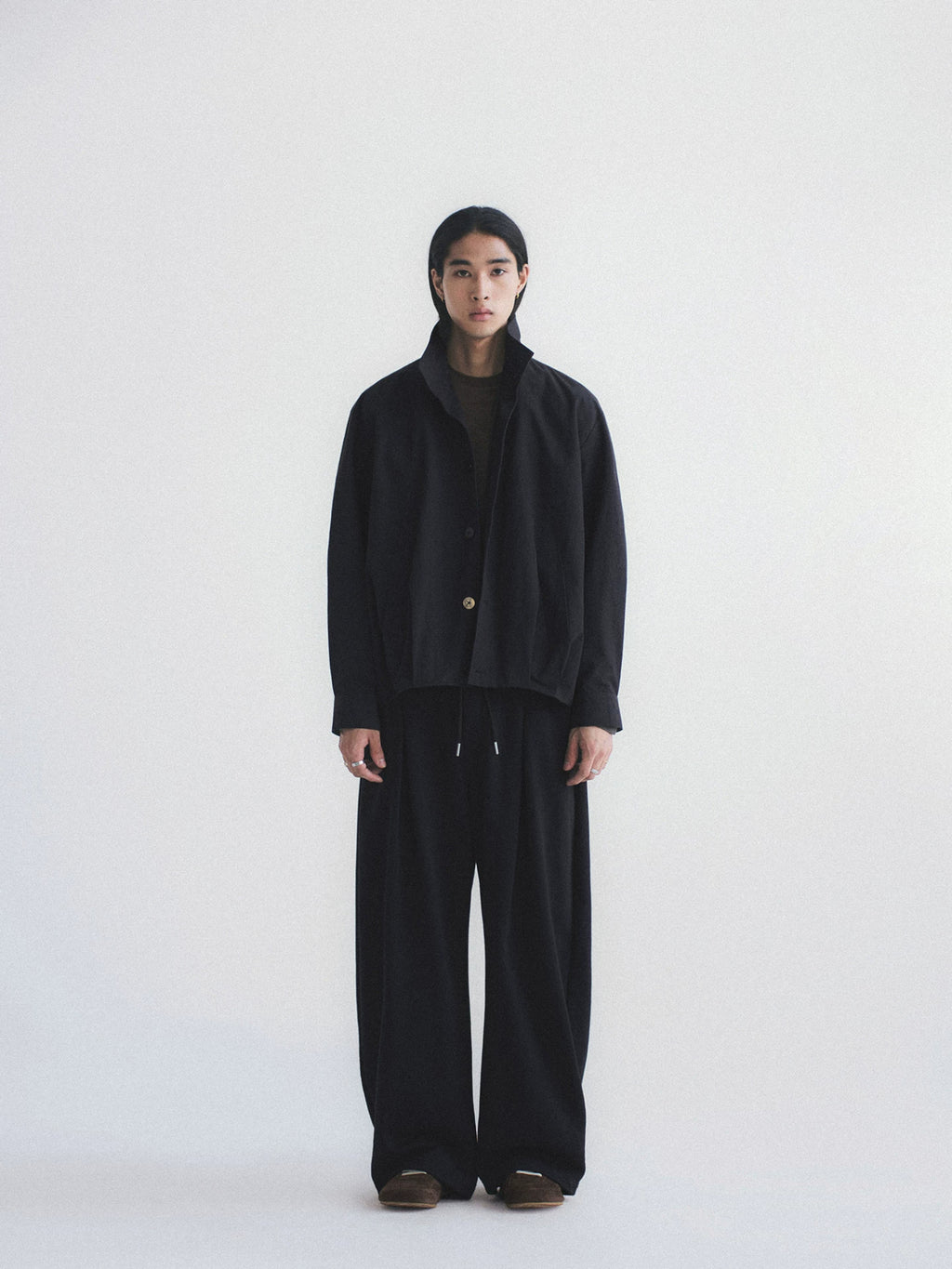 Double Pleated Wide Leg Sweatpants