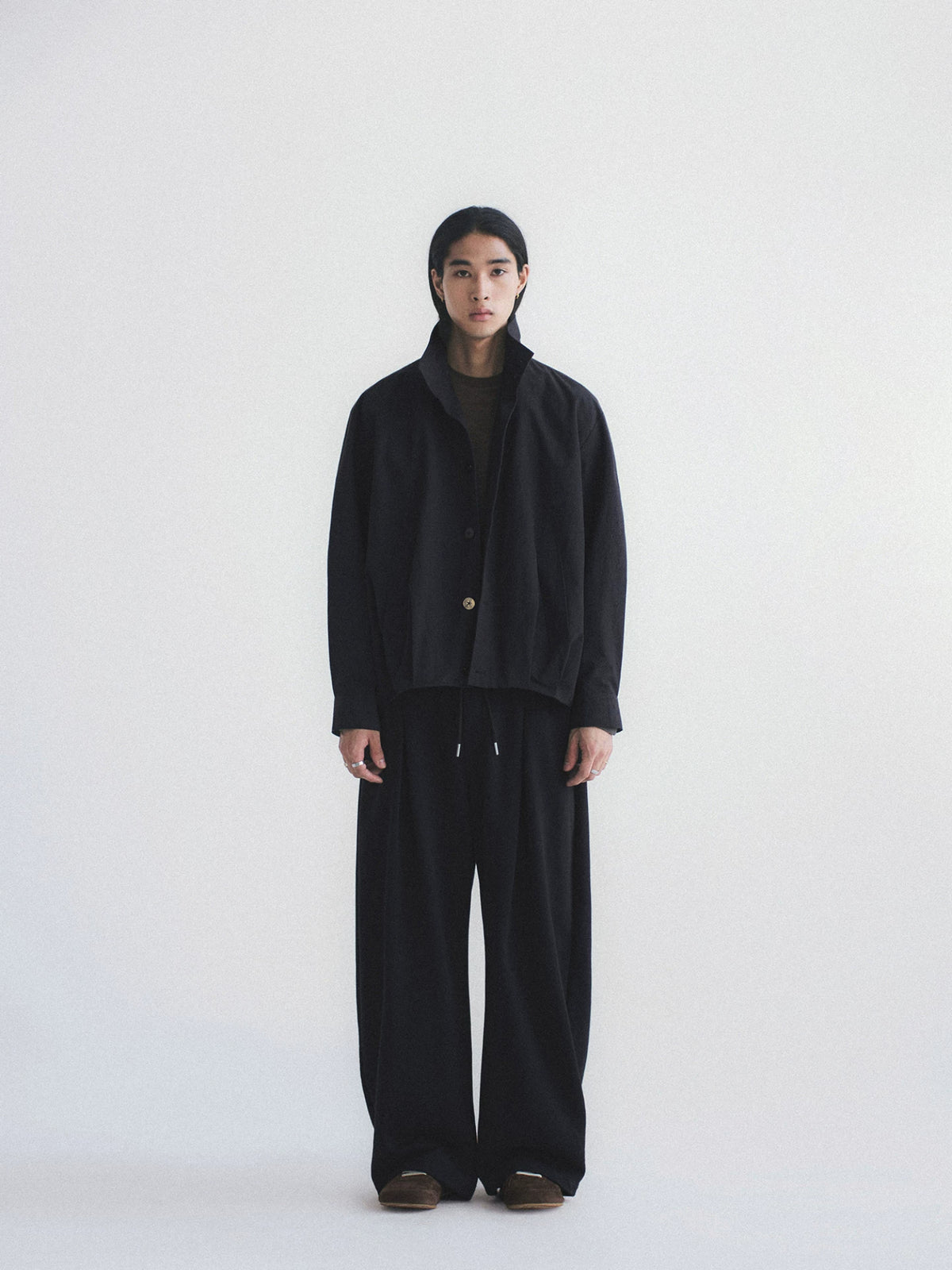 Double Pleated Wide Leg Sweatpants