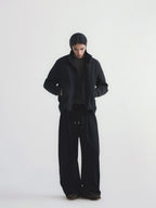 Double Pleated Wide Leg Sweatpants