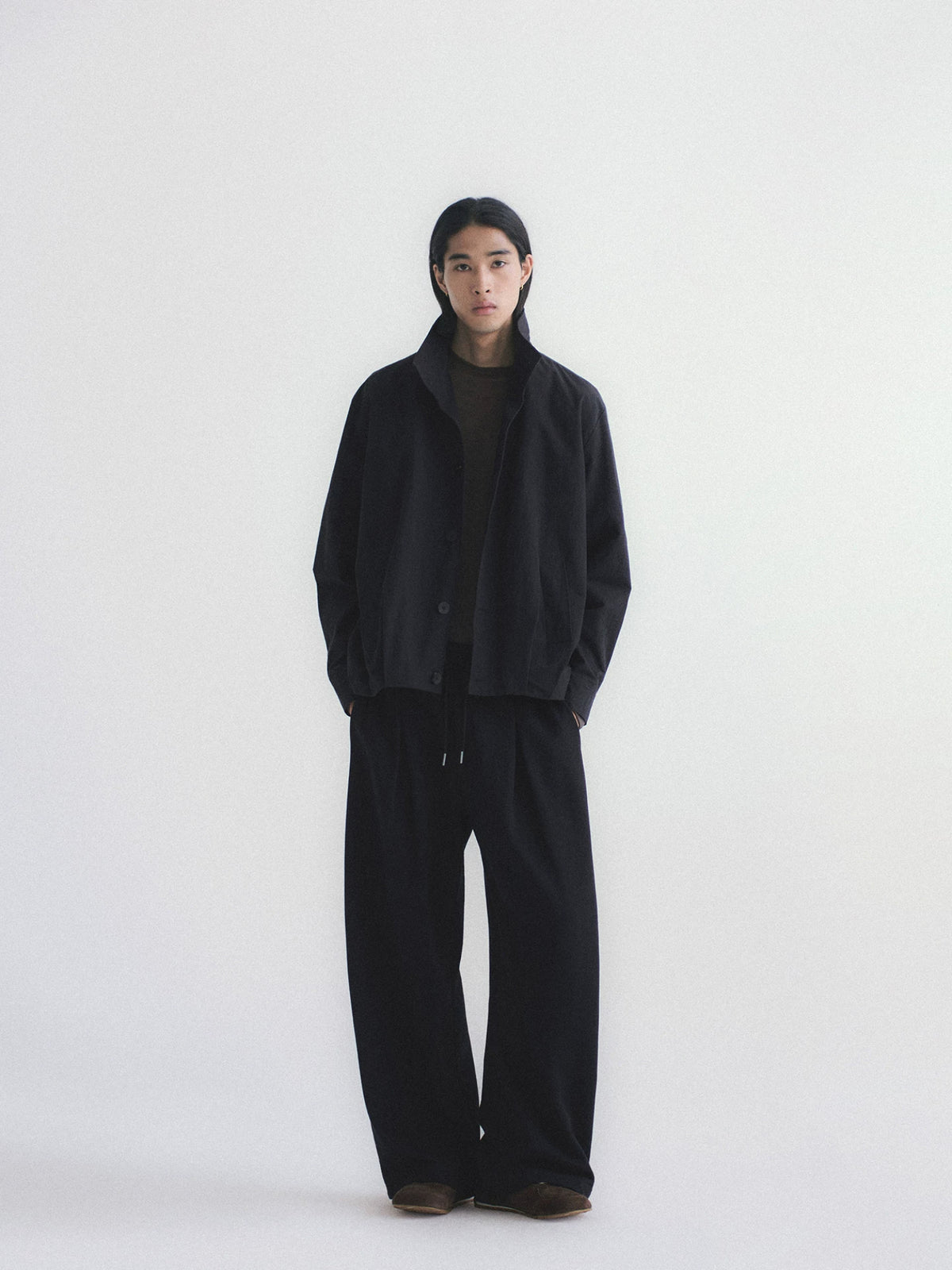 Double Pleated Wide Leg Sweatpants
