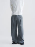 Double Pleated Wide Leg Sweatpants