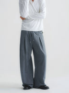 Double Pleated Wide Leg Sweatpants