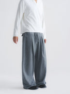 Double Pleated Wide Leg Sweatpants