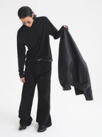 Wool-Blend Mock Neck L/S Tee