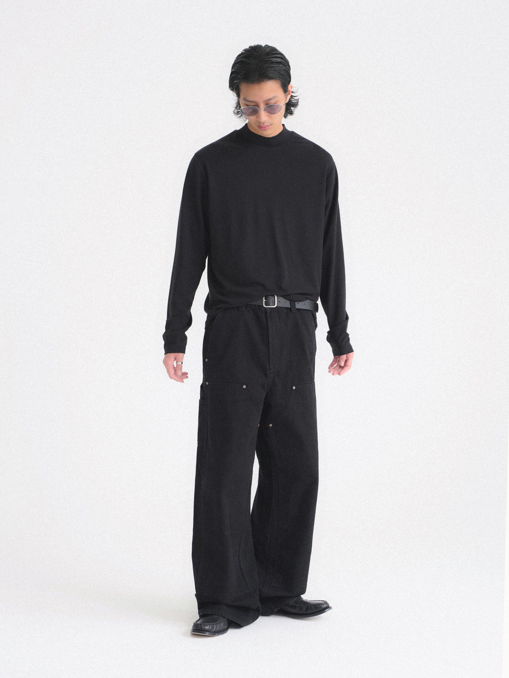 Wool-Blend Mock Neck L/S Tee