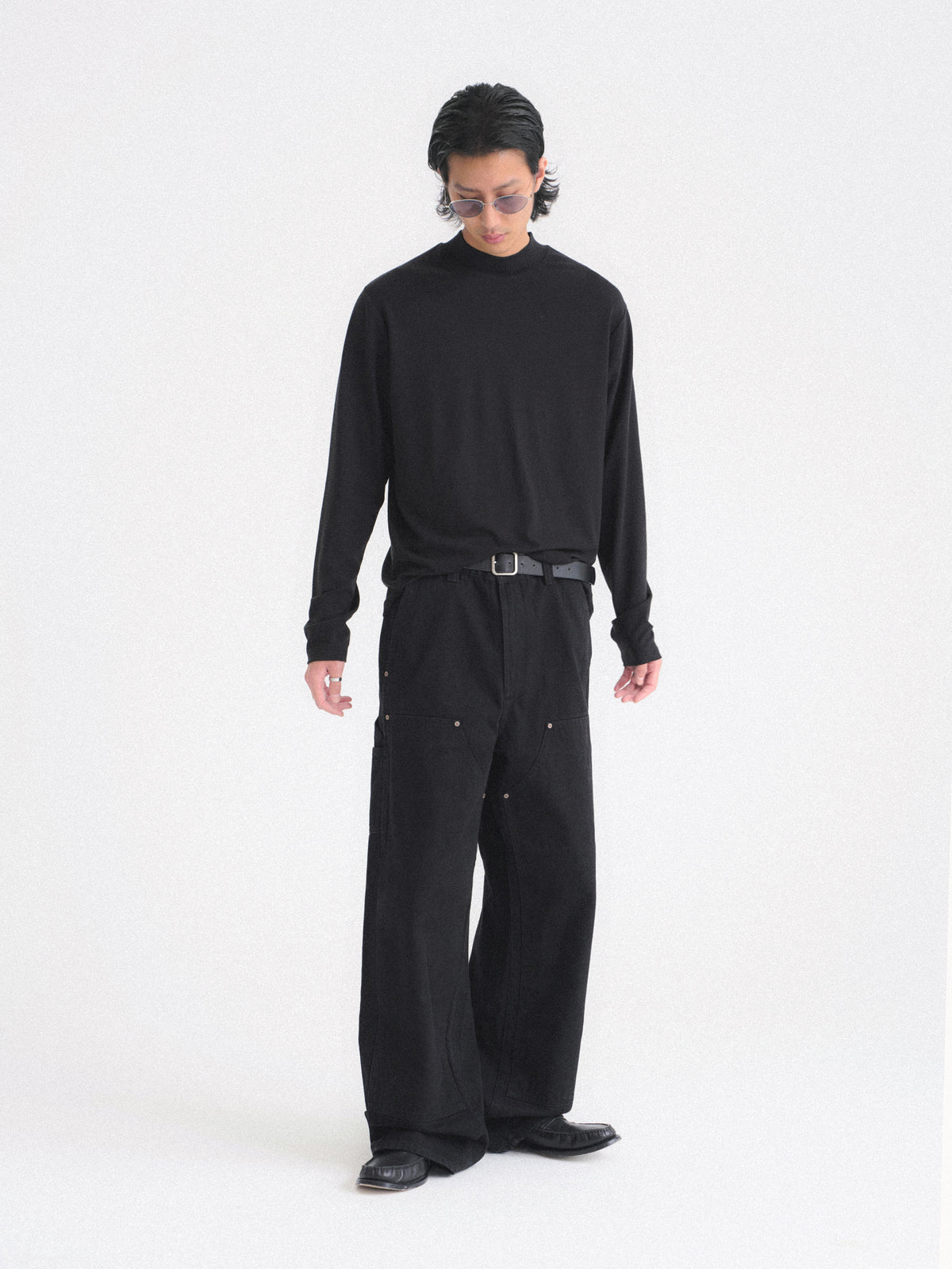 Wool-Blend Mock Neck L/S Tee