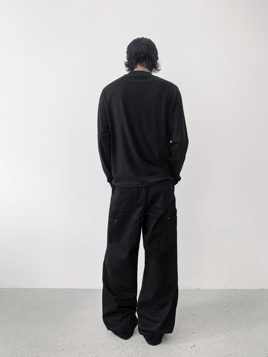 Wool-Blend Mock Neck L/S Tee
